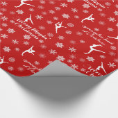 Papier Cadeau Joyeuses vacances de rouge de Noël de Flippin (Coin)