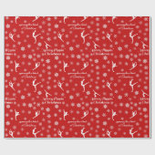 Papier Cadeau Joyeuses vacances de rouge de Noël de Flippin (Plat)