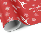 Papier Cadeau Joyeuses vacances de rouge de Noël de Flippin (Coin rond)