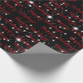 Papier Cadeau Joyeuses vacances en noir (Coin)