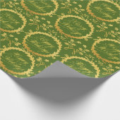 Papier Cadeau Joyeuses Vacances Gold Wreath (Coin)