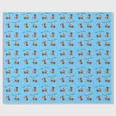 Papier Cadeau Joyeuses vacances Min Pin (Plat)