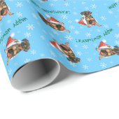 Papier Cadeau Joyeuses vacances Min Pin (Coin rond)