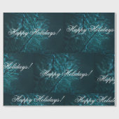 Papier Cadeau Joyeuses Vacances Pale Green Pine Fir Tree (Plat)