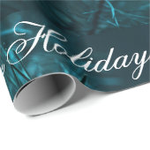 Papier Cadeau Joyeuses Vacances Pale Green Pine Fir Tree (Coin rond)