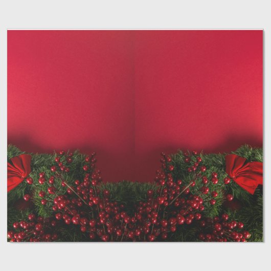 Papier Cadeau Joyeuses vacances Papier d'enveloppement de Noël (Plat)