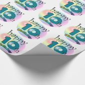 Papier Cadeau Joyeux 10e anniversaire (Coin)