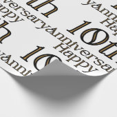 Papier Cadeau Joyeux 10e anniversaire papier d'enveloppement (Coin)