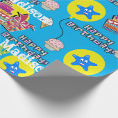 Papier Cadeau Joyeux 10e anniversaire Wrapping Ballons papier #1 (Coin)