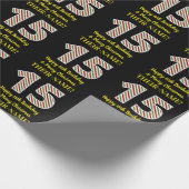 Papier Cadeau Joyeux 15e anniversaire & Joyeux Noël, Nom personn (Coin)