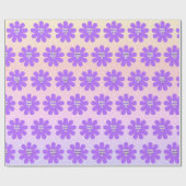 Papier Cadeau Joyeux 16 mauve marguerite (Plat)