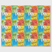 Papier Cadeau Joyeux 16ème anniversaire coloré (Plat)