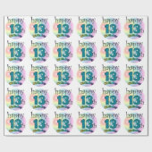 Papier Cadeau Joyeux 18ème anniversaire (Plat)