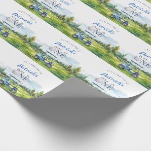 Papier Cadeau Joyeux 1er anniversaire de golf Hole In One