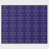 Papier Cadeau Joyeux 1er anniversaire Parties scintillant d'or e (Plat)