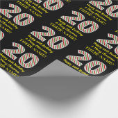 Papier Cadeau Joyeux 20e anniversaire & Joyeux Noël, Nom personn (Coin)