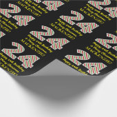 Papier Cadeau Joyeux 24e anniversaire & Joyeux Noël, Nom personn (Coin)