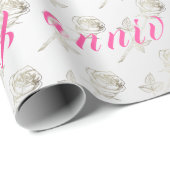 Papier Cadeau Joyeux 25e anniversaire d'argent de luxe (Coin rond)