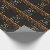 Papier Cadeau Joyeux 30e anniversaire Parties scintillant Noire (Coin)