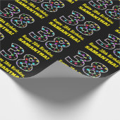 Papier Cadeau Joyeux 38e anniversaire, Fun Colorful Stars Motif (Coin)