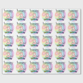 Papier Cadeau Joyeux 3e anniversaire (roze) (Plat)