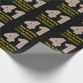 Papier Cadeau Joyeux 41e anniversaire & Joyeux Noël, Nom personn (Coin)