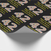 Papier Cadeau Joyeux 42e anniversaire & Joyeux Noël, Nom personn (Coin)