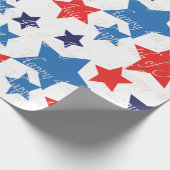 Papier Cadeau Joyeux 4 juillet / Jour de l'Indépendance (Coin)
