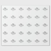 Papier Cadeau Joyeux 50e anniversaire ajouter nom du couple date (Plat)