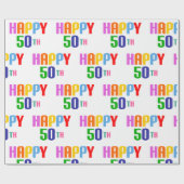Papier Cadeau Joyeux 50ème (Plat)