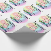 Papier Cadeau Joyeux 5e anniversaire (roze) (Coin)