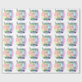 Papier Cadeau Joyeux 5e anniversaire (roze) (Plat)