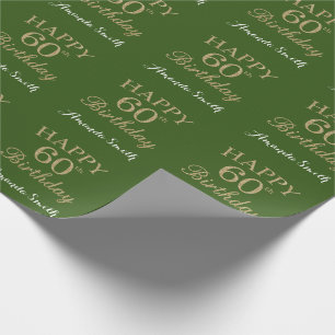 Papier Cadeau Joyeux 60e anniversaire de la Parties scintillant