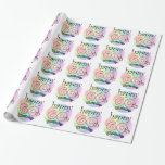 Papier Cadeau Joyeux 60e anniversaire (roze)<br><div class="desc">Joyeux 60e anniversaire. C'est sympa de donner un cadeau à quelqu'un qui a 60 ans. Un design agréable aux couleurs arc-en-ciel.</div>