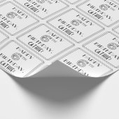 Papier Cadeau JOYEUX 6E ANNIVERSAIRE ; Style Art Déco ; Nom pers (Coin)