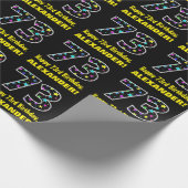 Papier Cadeau Joyeux 73e anniversaire, Fun Colorful Stars Motif (Coin)