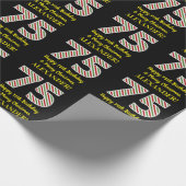 Papier Cadeau Joyeux 75e anniversaire & Joyeux Noël, Nom personn (Coin)