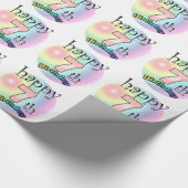 Papier Cadeau Joyeux 7e anniversaire (roze) (Coin)