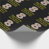 Papier Cadeau Joyeux 8e anniversaire & Joyeux Noël, Nom personna (Coin)