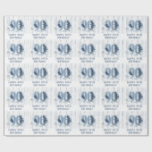 Papier Cadeau Joyeux 90e anniversaire Floral Numéro 90 (Plat)