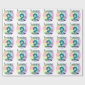 Papier Cadeau Joyeux 9e anniversaire (Plat)