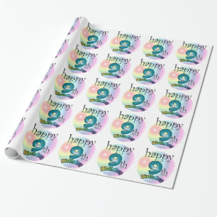 Papier Cadeau Joyeux 9e anniversaire