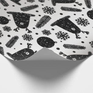 Papier Cadeau Joyeux Alien de vacances Reindeer Silver Black Sno