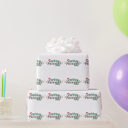 Papier Cadeau Joyeux amis Amis Noël Père Noël (Cadeaux de fête)