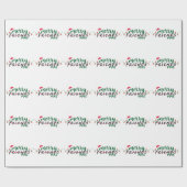 Papier Cadeau Joyeux amis Amis Noël Père Noël (Plat)