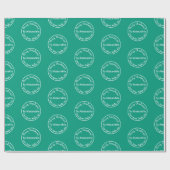 Papier Cadeau Joyeux Amour de Noël de Père Noël Vert clair (Plat)