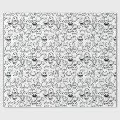 Papier Cadeau Joyeux Amusant Humour mignon Faces Anniversaire (Plat)