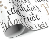 Papier Cadeau Joyeux anniversaire (Coin rond)