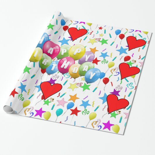 Papier Cadeau Joyeux anniversaire ! (Déroulé)