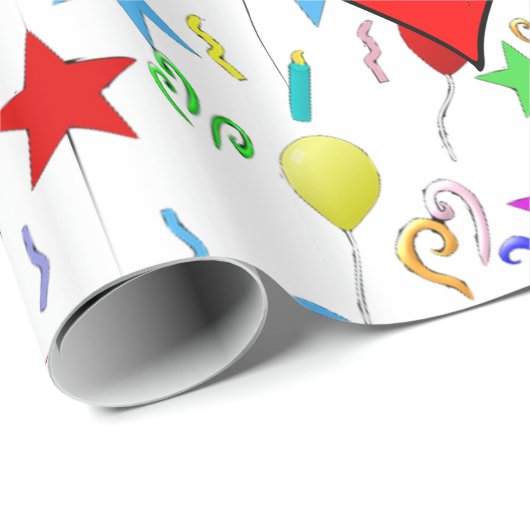 Papier Cadeau Joyeux anniversaire ! (Coin rond)